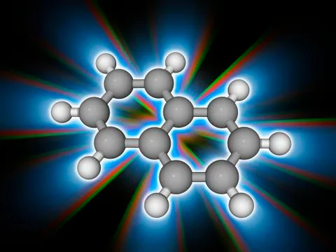 Naphtalene organic compound molecule Stock Illustration