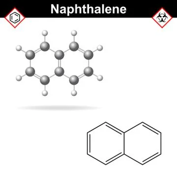 Naphthalene molecule Stock Illustration