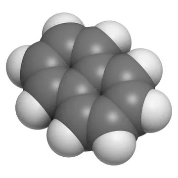 Naphthalene mothball ingredient, molecular model Stock Illustration