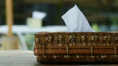 Napkin And The Box Stock Footage 108264372