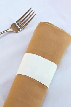 Napkin and fork Stock Photos