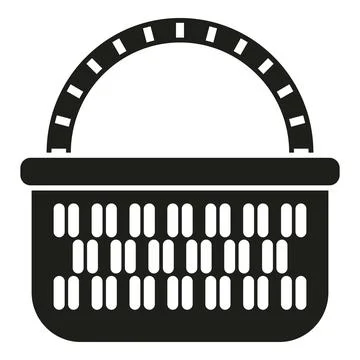 Napkin basket icon simple vector. Straw easter Illustration