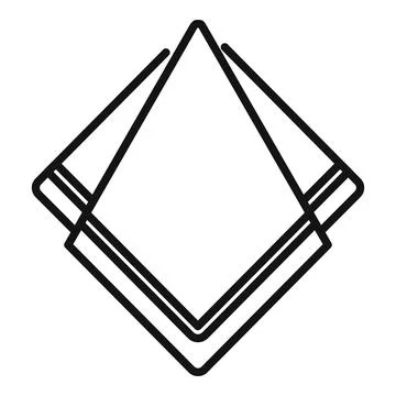 Napkin box icon outline vector. Fabric towel Stock Illustration