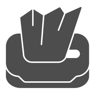 Napkin box solid icon, makeup routine concept, Paper napkins sign on white Stock Illustration