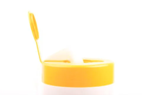 Napkin for cleaning in a plastic container Stock Photos