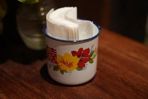 Napkin Cup Stockfoto's