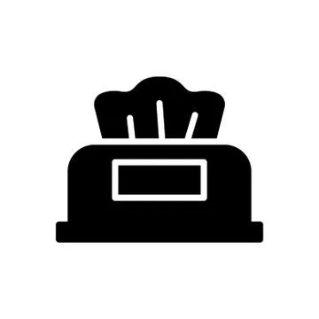 Napkin glyph flat icon Illustrazione stock
