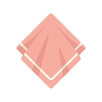Napkin icon flat vector. Fabric paper Stock Illustration
