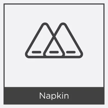 Napkin icon isolated on white background Free Stock Illustration