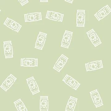 Napkin package line vector seamless pattern flat Stock Illustration