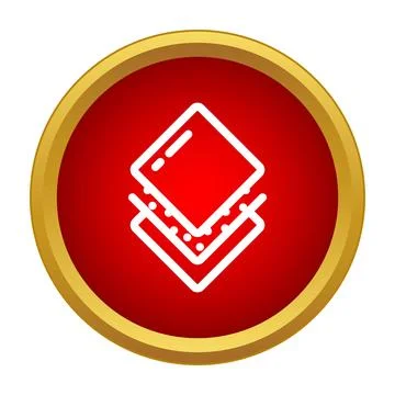 Napkin stack icon showing restaurant hygiene concept Stock Illustration