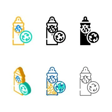 Napkin styles holder zero waste color icon vector Stock Illustration