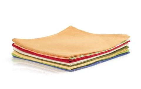 Napkin on white background Stock Photos