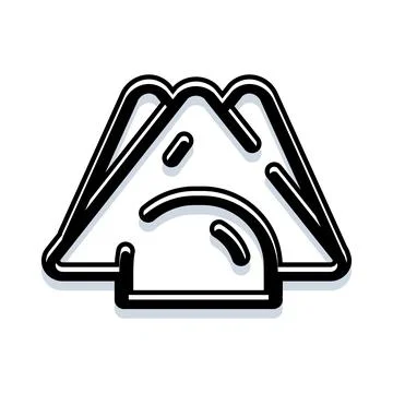 Napkins in holder icon for dinner setting Illustrazione stock