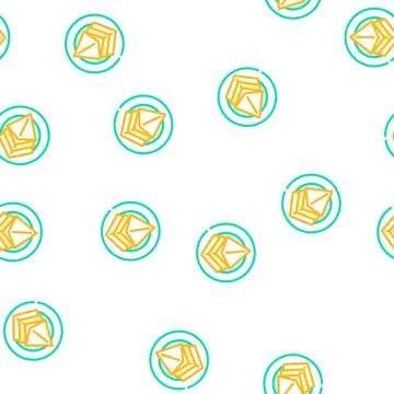 Napkins on plate vector seamless pattern Stock Illustration