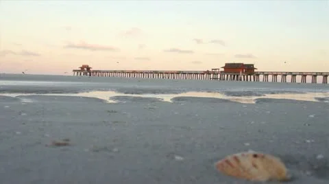 Naples Beach Pier Stock Footage 18168849