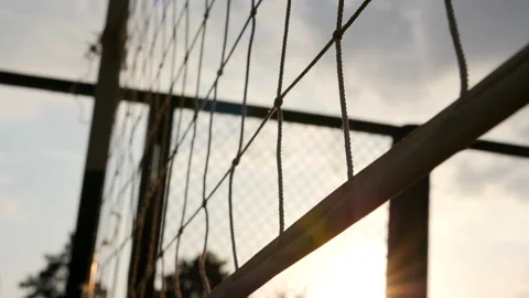 Naples Beach Sunset VolleyBall Stock Footage 93461492