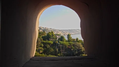 Naples Beauty view from castle window Stock Footage 104493585