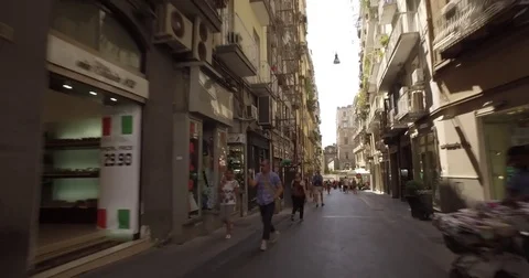 Naples Via Chiaia 4K Stockbeeldmateriaal 76752189