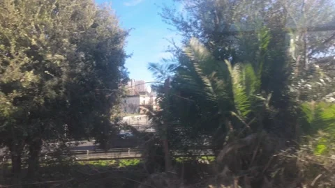 Naples Cityscape View from Regional Train Stock Footage 328352743
