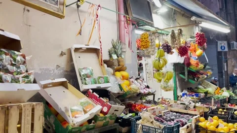 Naples' Cornucopia of Produce Stock Footage 274775273