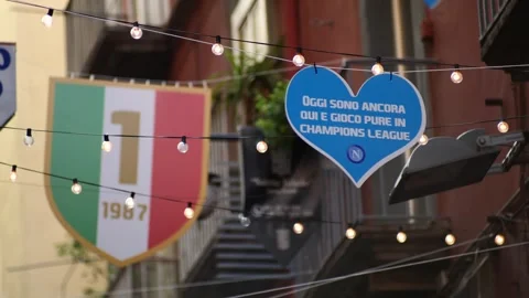 Naples Decorations In The Alleys Video stock 250557384