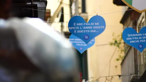Naples Decorations In The Alleys Video stock 250559592