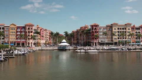 Naples, Florida Bayfront Docs And Boats Morning Timelapse 库存影片 238769334