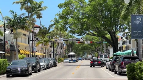 Naples, Florida, USA - 06 28 2024:  Naples Florida exploring Stock Footage 320803402