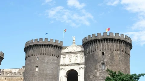 Naples fort flags agcs Stock Footage 91762494