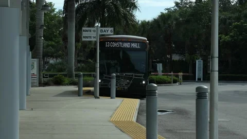 Naples Government Center Bus Station Stock Footage