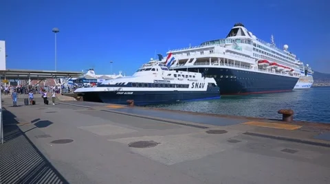 Naples harbor Stock Footage 68990298