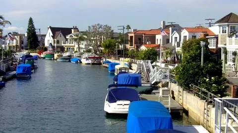 Naples Island Canals 2 Stock Footage