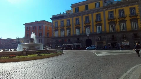 NAPLES / ITALY - Piazza Trieste e Trento (real time) Stock Footage 97793220