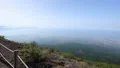 Naples overview showing sea coastline from the top of volcano Vesuvius, panorama HD Footage