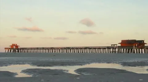 Naples Pier and Beach Stock Footage 18172060