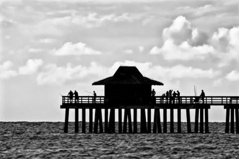 Naples pier Stock Photos