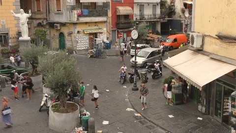 Naples Square from Above Video stock 81065081