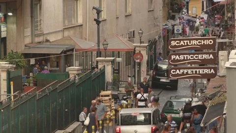 Naples Typical Road Stock Footage 81065279