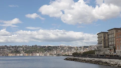 Naples waterfront Stock Footage 128452297