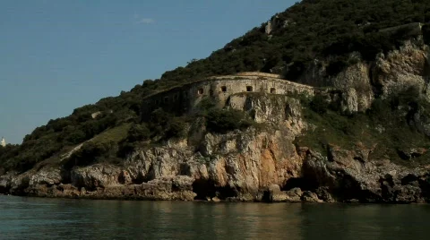 Napoleonic Fort on the cliffs 5 Video stock 794315