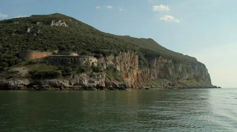 Napoleonic Fort on the cliffs 6 Video stock 794211