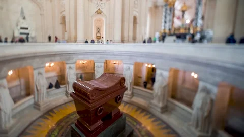 Napoleon's Tomb tilt shift time lapse - overhead Stock Footage 255619752