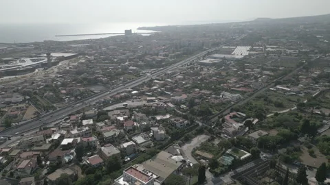 Napoli from a distance Stock Footage 312273988