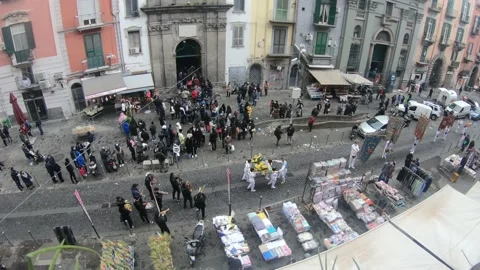 Napoli Procession 5 April 2022 Via Vergini street Stock Footage 191523193