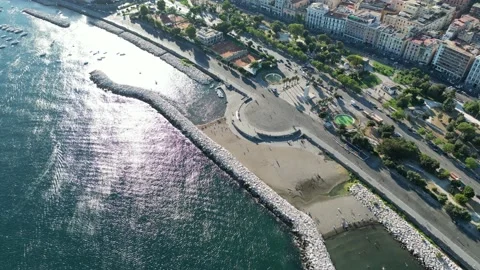 Napoli, veduta aerea Mappatella beach Stock Footage 202298144