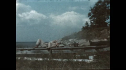 Napping on the Dock 1960 Stock Footage 213782001