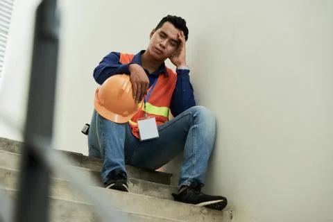 Napping at work Foto stock