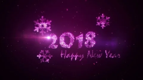 Nappy New Year 2018.Dark Red. Stock Footage 81572890