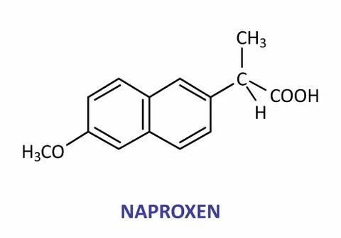 The naproxen formula Stock Illustration